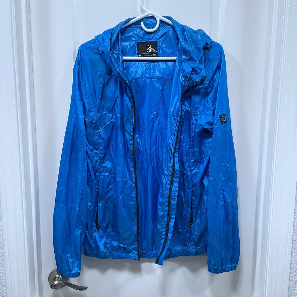 Isaora - Nylon Ripstop Windbreaker Jacket in Shine Blue, Size XS